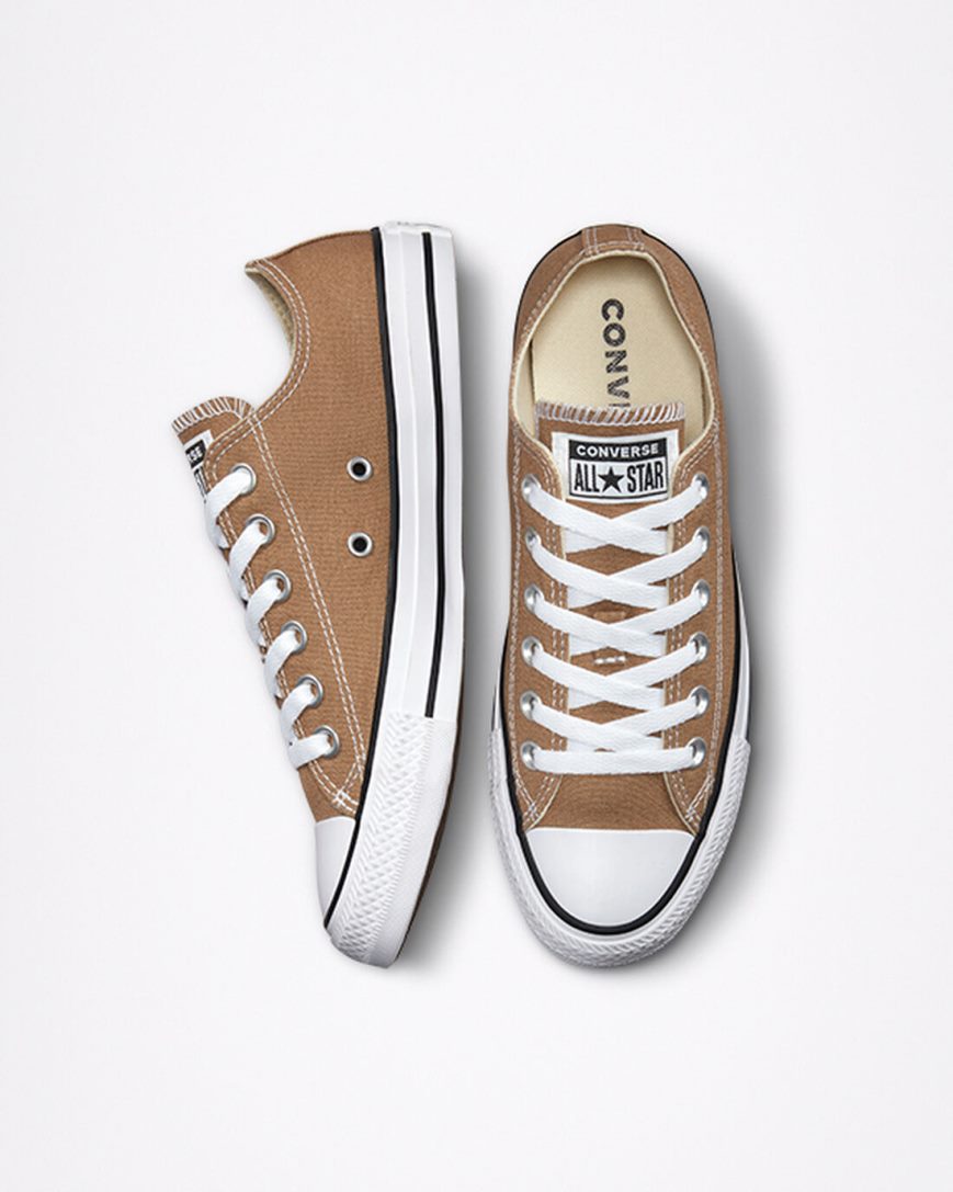 Dámské Boty Nízké Converse Chuck Taylor All Star Seasonal Color Hnědé Bílé Černé | CZ UNLY32